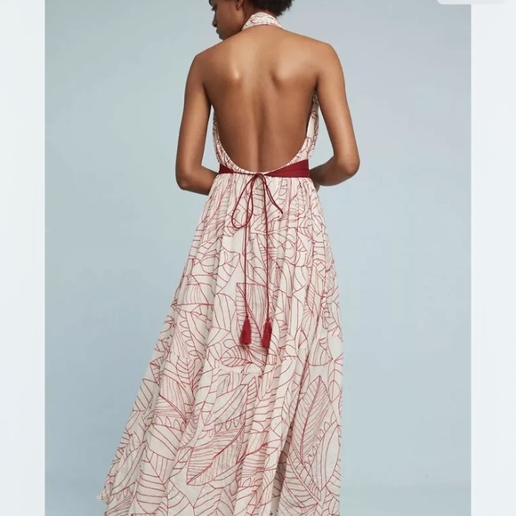 Anthropologie Samarkand Lilka Halter Wrap Dress - Picture 3 of 9